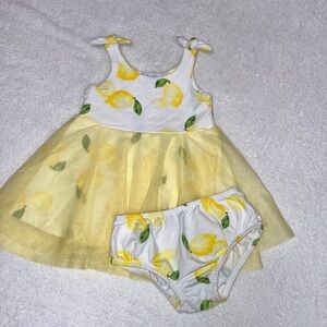 Rene Rofe lemon print tulle sundress with matching panties 0/3